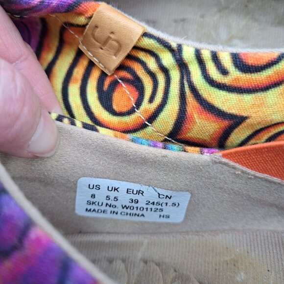 UIN Toledo Women 8 Colorful Abstract Art Slip-On Canvas Shoes Rubber Sole Casual - Picture 4 of 13